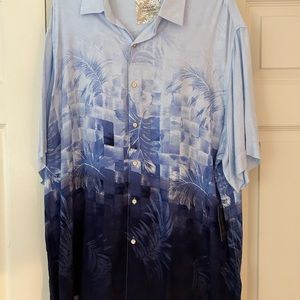 Men’s resort shirt, silk/linen, XXL